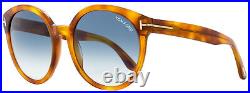 Tom Ford Oval Sunglasses TF503 Philippa 53W Blonde Havana FT0503