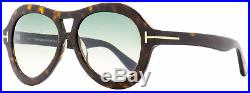 Tom Ford Oval Sunglasses TF514 Isla 52W Dark Havana 56mm FT0514