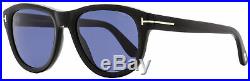 Tom Ford Oval Sunglasses TF520 Benedict 01V Shiny Black 53mm FT0520