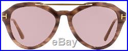 Tom Ford Oval Sunglasses TF576 Lisa-02 55Z Coloured Havana/Gold 54mm FT0576