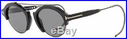Tom Ford Oval Sunglasses TF631 Farrah-02 01A Black/Gunmetal 49mm FT0631