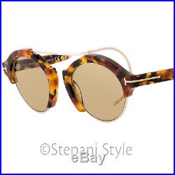 Tom Ford Oval Sunglasses TF631 Farrah-02 55E Tokyo Havana 49mm FT0631