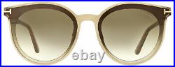 Tom Ford Oval Sunglasses TF807K 45B Transparent Brown/Gold 63mm FT0807