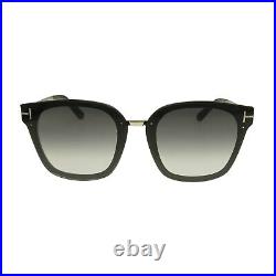 Tom Ford PHILIPPA-02 Sunglasses FT1014 01B Shiny Black Cateye Gradient Women's