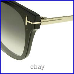 Tom Ford PHILIPPA-02 Sunglasses FT1014 01B Shiny Black Cateye Gradient Women's