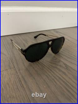Tom Ford Paul Men's Aviator Sunglasses Black Frames with Gray Lenses