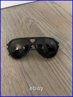 Tom Ford Paul Men's Aviator Sunglasses Black Frames with Gray Lenses