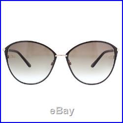 Tom Ford Penelope TF 320 28F Gold Havana Brown Gradient Women Cat eye Sunglasses