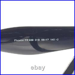 Tom Ford Phoebe Sunglasses Cat Eye Gray Gradient Lens Full Rim 56 x 17 140 Black