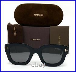Tom Ford Pia FT0659 01A Shiny Black / Smoke 48mm Sunglasses TF0659