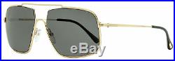Tom Ford Pilot Sunglasses TF585 Aiden-02 28A Gold/Black 60mm FT0585