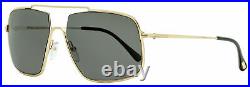 Tom Ford Pilot Sunglasses TF585 Aiden-02 28A Gold/Black 60mm FT0585