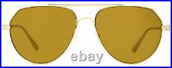 Tom Ford Pilot Sunglasses TF670 Andes 28E Gold/Havana 61mm FT0670