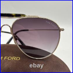 Tom Ford Pilot Sunglasses TF995 Raphael-02 32F Gold/Havana 59mm FT0995
