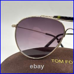Tom Ford Pilot Sunglasses TF995 Raphael-02 32F Gold/Havana 59mm FT0995