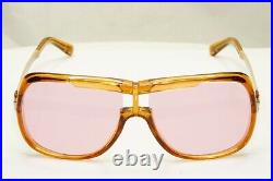 Tom Ford Pink Brown Sunglasses Gold Honey Square Mens Fashion Caine TF 800 45Y