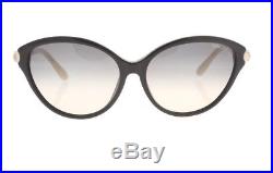 Tom Ford Priscila TF 342 05B Black and Ivory / Gray Gradient Women's Sunglasses