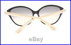 Tom Ford Priscila TF 342 05B Black and Ivory / Gray Gradient Women's Sunglasses