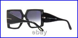 Tom Ford QUINN FT 0790 Shiny Black/Dark Grey Shaded (01B G) Sunglasses