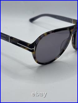 Tom Ford Quincy FT1080 55C Coloured Havana Smoke Mirror 59mm Sunglasses
