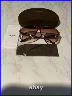 Tom Ford Raoul TF753 53F Oversized Aviator Sunglasses Brown Gradient men