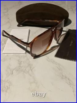 Tom Ford Raoul TF753 53F Oversized Aviator Sunglasses Brown Gradient men