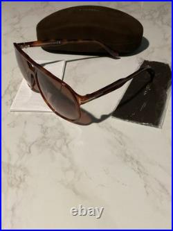 Tom Ford Raoul TF753 53F Oversized Aviator Sunglasses Brown Gradient men