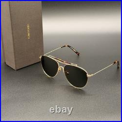 Tom Ford Raphael 02 FT0995 Aviator Sunglasses Gold Frame Green Lens Ships Today
