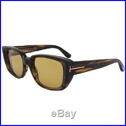 Tom Ford Raphael Square Sunglasses FT0492 041E 52 Multicolored Brown Yellow Lens