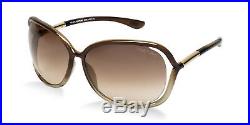 Tom Ford Raquel Womens Sunglasses Translucent Brown/ Brown Gradient Ft 0076 38f