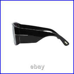 Tom Ford Raven Smoke Gradient Browline Unisex Sunglasses FT1036 01B 60