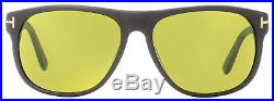 Tom Ford Rectangular Sunglasses TF236 Olivier 02N Matte Black 58mm FT0236