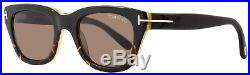 Tom Ford Rectangular Sunglasses TF237 Snowdon 05J Black/Havana/Honey 50mm FT0237
