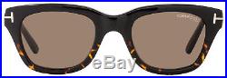 Tom Ford Rectangular Sunglasses TF237 Snowdon 05J Black/Havana/Honey 50mm FT0237