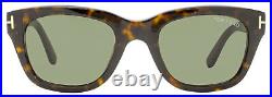 Tom Ford Rectangular Sunglasses TF237 Snowdon 52N Dark Havana 52mm FT0237