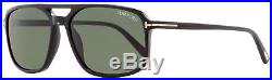 Tom Ford Rectangular Sunglasses TF332 Terry 01B Black/Gold 58mm FT0332