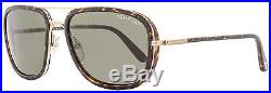 Tom Ford Rectangular Sunglasses TF340 Riccardo 28N Havana/Gold FT0340