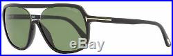 Tom Ford Rectangular Sunglasses TF442 Robert 01N Black/Gold FT0442