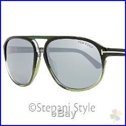 Tom Ford Rectangular Sunglasses TF447 Jacob 96C Gradient Green/Gunmetal FT0447