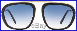 Tom Ford Rectangular Sunglasses TF453 Johnson 01P Gold/Black FT0453