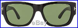 Tom Ford Rectangular Sunglasses TF493 Stephen 01N Shiny Black/Gold FT0493