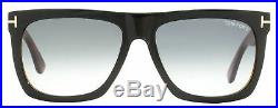 Tom Ford Rectangular Sunglasses TF513 Morgan 05B Black/Havana 57mm FT0513