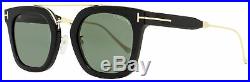 Tom Ford Rectangular Sunglasses TF541K Alex-02 01N Black/Gold 51mm FT0541