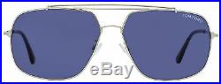 Tom Ford Rectangular Sunglasses TF561K 16V Palladium/Black 61mm FT0561
