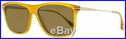 Tom Ford Rectangular Sunglasses TF588 Max-02 39J Transparent Honey 57mm FT0588
