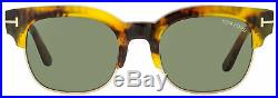Tom Ford Rectangular Sunglasses TF597 Harry-02 55N Yellow Havana 51mm FT0597