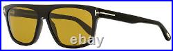 Tom Ford Rectangular Sunglasses TF628 Cecilio-02 01E Black/Gold 57mm FT0628