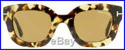 Tom Ford Rectangular Sunglasses TF659 Pia 56E Tortoise Havana 48mm FT0659