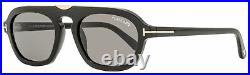 Tom Ford Rectangular Sunglasses TF736 Sebastian-02 01A Black/Gold 53mm FT0736