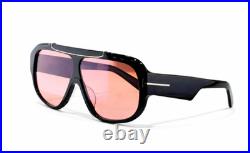 Tom Ford Rellen Mask Sunglasses TF1093 Black/Light Orange 71-7-120mm New